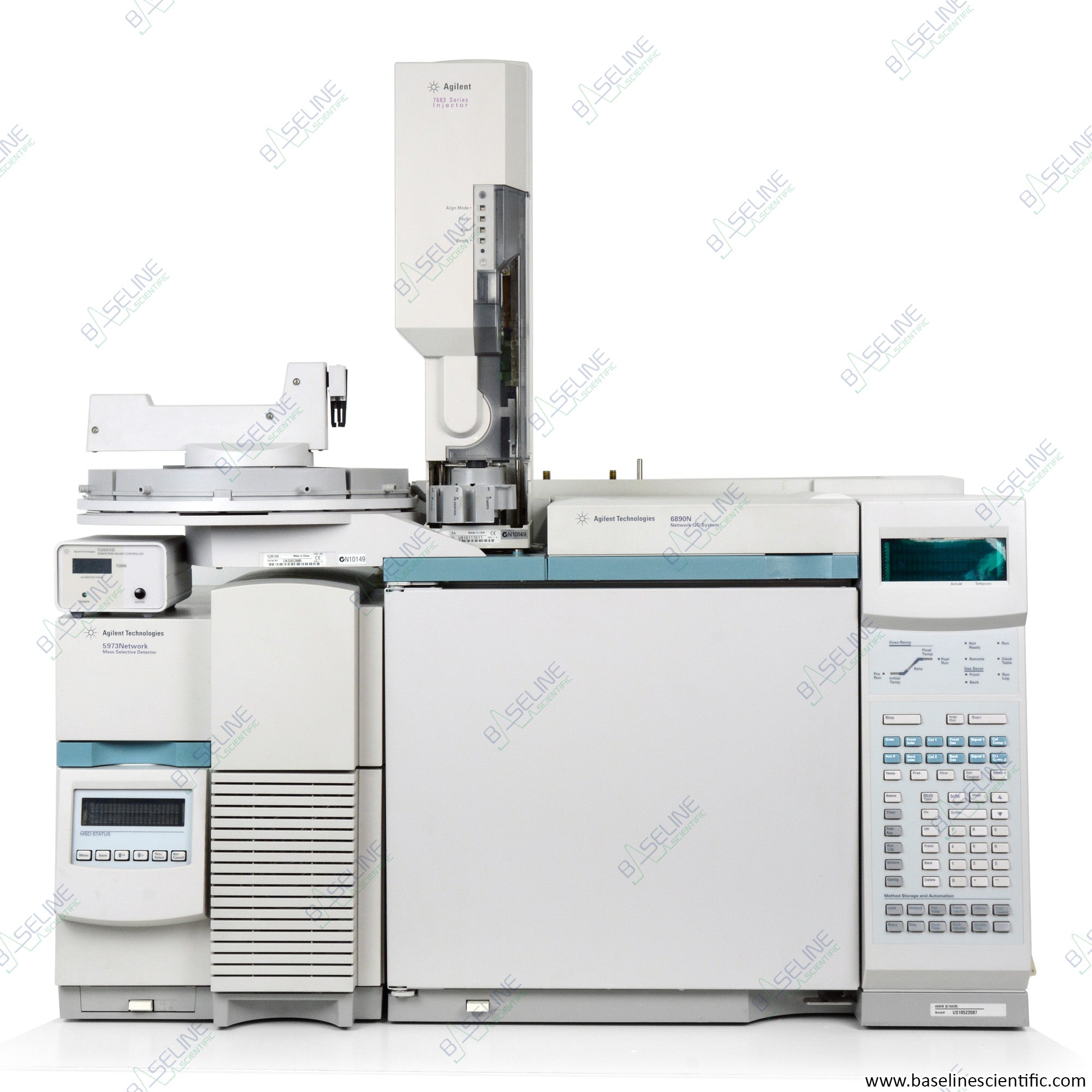 Agilent 6890N GC with 5973N MSD Diffusion Pump and 7683 Autosampler image 1