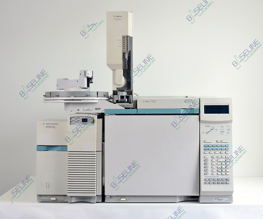 Agilent 6890 GC with 5973A MSD Diffusion Pump and 7683 Autosampler image 1